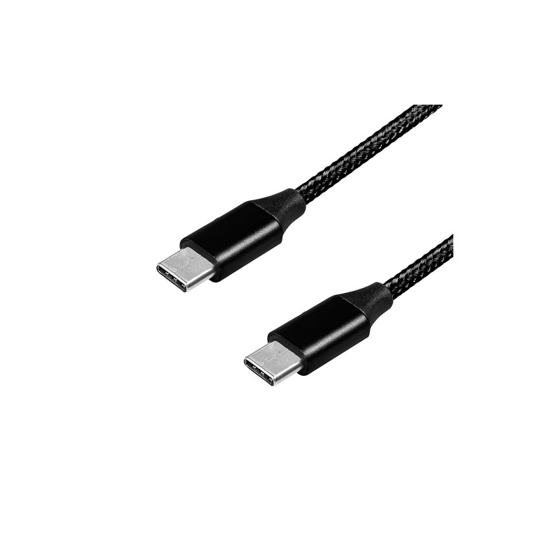 Cavo logilink usb 2.0 cable, usb-c a usb-c, black, 1m [cu0154]