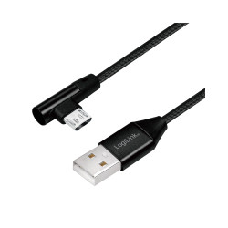 Cavo logilink usb 2.0 a micro-usb (angolato 90gradi) male, 0.3m