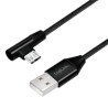 Cavo logilink usb 2.0 a micro-usb (angolato 90gradi) male, 0.3m