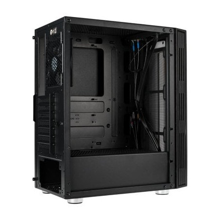 Case kolink nimbus rgb midi-tower, tempered glass nero