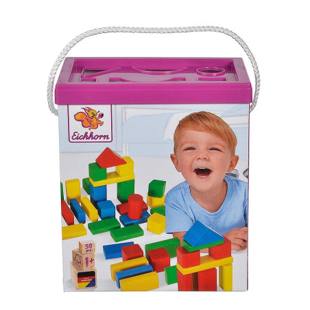 Blocchi costruzioni eichhorn 50pz multicolore [wdechm0u9050161]