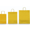 25 shoppers carta kraft 22x10x29cm twisted giallo [037276]