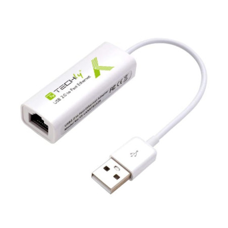 Adattatore techly usb2.0 a fast ethernet 10/100 mbps
