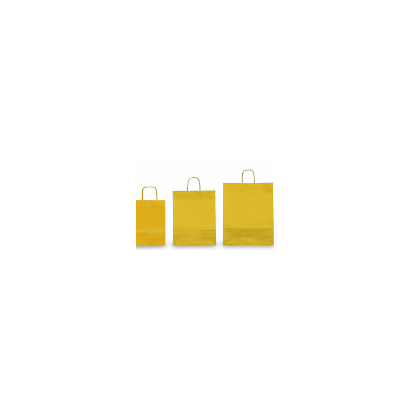 25 shoppers carta kraft 45x15x50cm twisted giallo [047695]