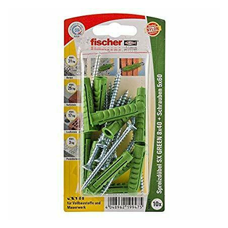 Tassello fischer sx verde 8x40 s k 10pz verde [524823]