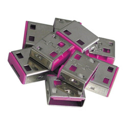 Set blocco porta usb lindy 40460 senza chiavi 10pz rosa [40460]
