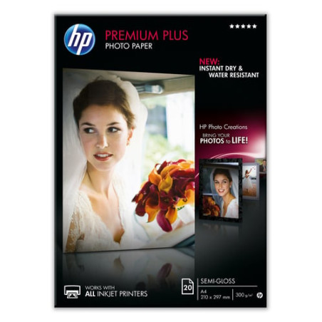 Carta fotografica hp premium plus semi lucida a4 300g [cr673a]