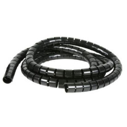 Guaina copricavi a spirale techly diam.25mm 20m nero