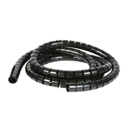 Guaina copricavi a spirale techly diam.25mm 20m nero