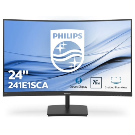 Monitor led 24" philips 241e1sca full hd 1920x1080p 4ms classe