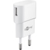 Alimentatore da rete goobay 44948 1x usb port. bianco. 1.0a [44948]