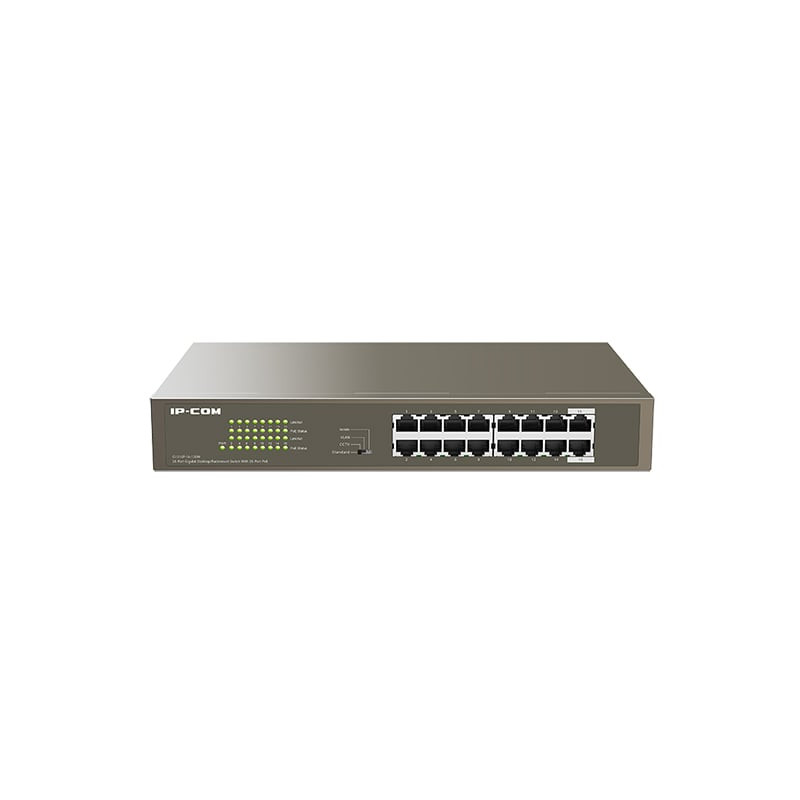 switch ip com icip-g1116p-16 gigabit desktop/rack con 16