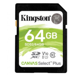 64gb scheda sdxc kingston canvas select + uhs-i u3 [sds2/64gb]