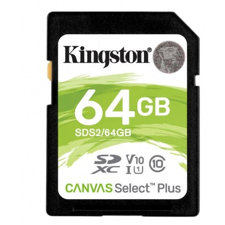 64gb scheda sdxc kingston canvas select + uhs-i u3 [sds2/64gb]