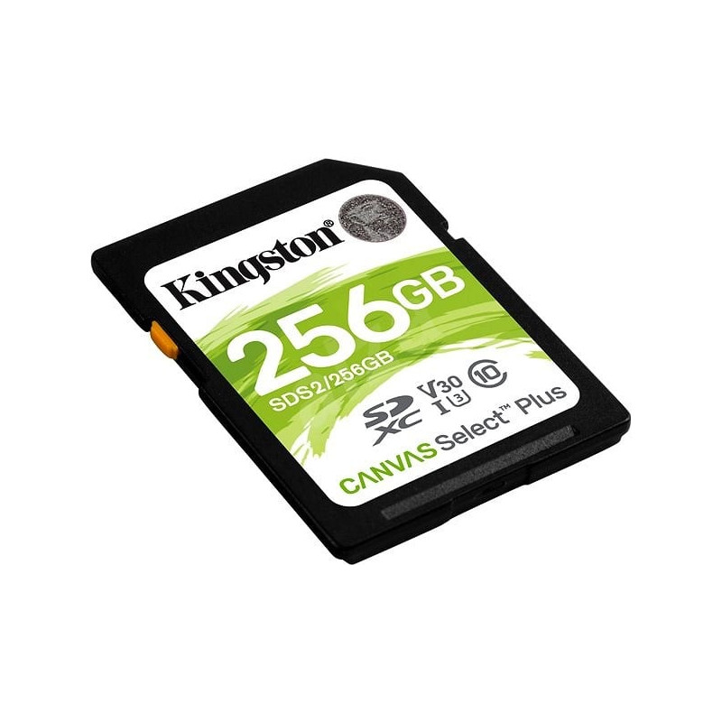 256gb scheda sdxc kingston canvas select plus uhs-i class 10
