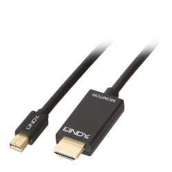 Cavo lindy 36927 mini displayport a hdmi 4k30, 2m nero