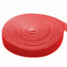 Rotolo di velcro techly lunghezza 4m larghezza 16mm rosso
