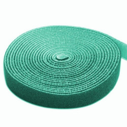 Rotolo di velcro techly lunghezza 4m larghezza 16mm verde