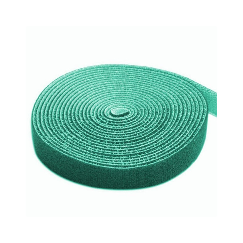 Rotolo di velcro techly lunghezza 4m larghezza 16mm verde
