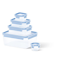 Contenitori sottovuoto emsa food clip 508568 set 5 pz. transparente/azzurro