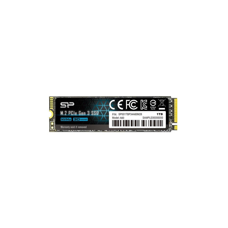Ssd 1tb silicon power ssd p34a60, m.2 pcie gen3 x4 nvme, 2200/1600