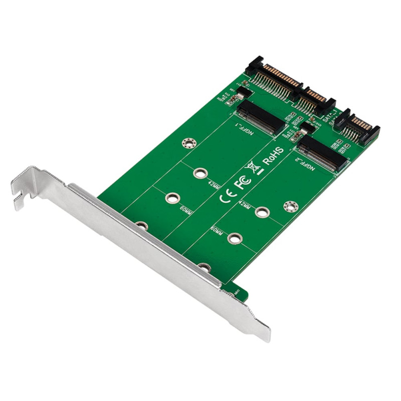 Scheda pci logilink da 2xsatassu a 2xm.2sata [icc io-sata2-m22]