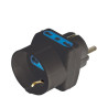Adattatore triplo spina schuko a prese bipasso con schuko 16a nero
