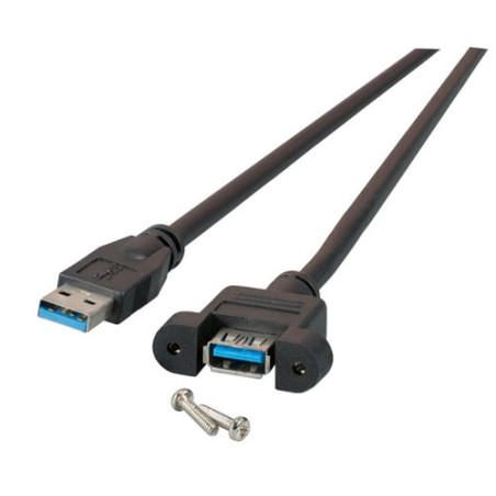 Cavo oem prolunga usb 3.0 superspeed a/a m/f da pannello 1,8m nero