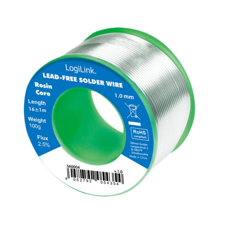 Stagno in rotolo per saldatura senza piombo rame Ø 1 mm 100g