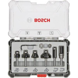 Fresa edging trim bosch , 6 pz., 8 mm manico bosch accessories 2607017469