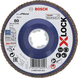 Bosch accessories 2608619211 disco abrasivo lamellare x-lock,