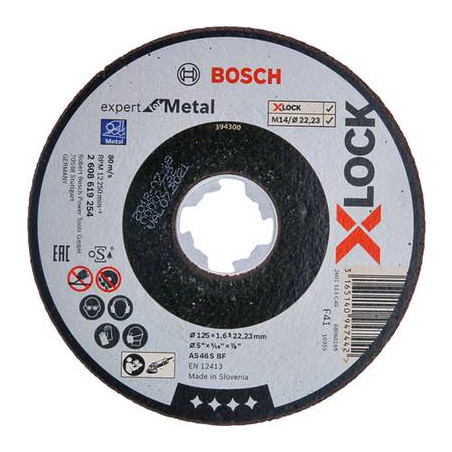 Bosch accessories 2608619254 disco di taglio dritto 125 mm 22.23