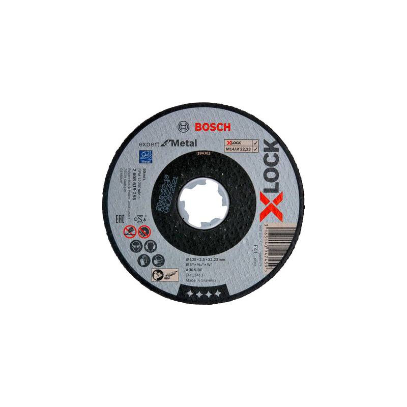 Bosch accessories 2608619255 disco di taglio dritto 125 mm 1 pz.