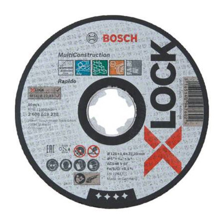 Bosch accessories 2608619270 disco di taglio dritto 125 mm 22.23