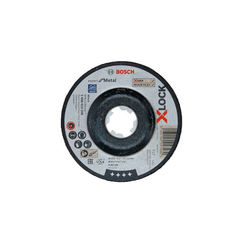 Disco di sgrossatura con centro depresso 115 mm 22.23 mm bosch accessories