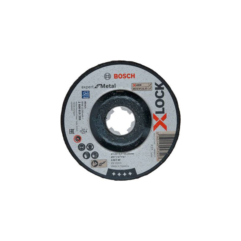 Disco di sgrossatura con centro depresso 125 mm 22.23 mm bosch accessories