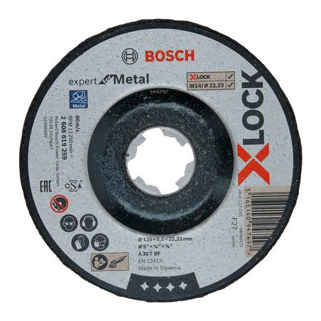 Disco di sgrossatura con centro depresso 125 mm 22.23 mm bosch accessories