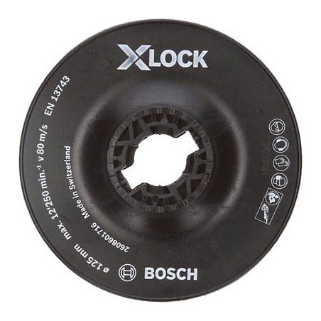 X-lock piastra di supporto, 125mm dura bosch accessories 2608601716