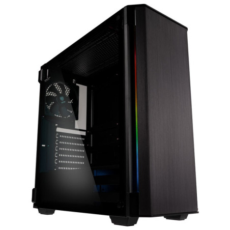Case kolink refine rgb midi-tower, tempered glass nero