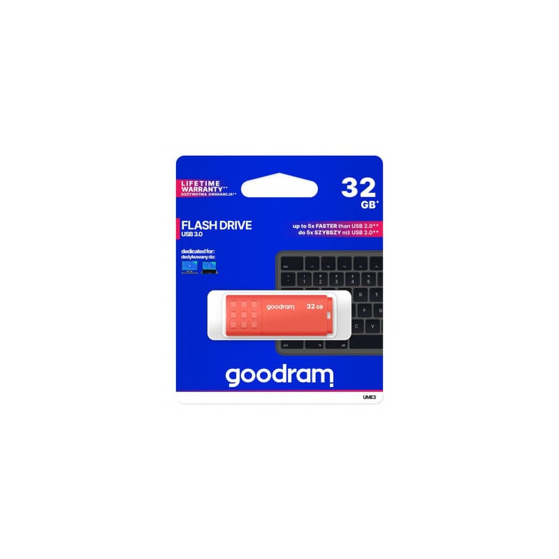 Pen drive 32gb goodram ume3 usb3.0 arancione [sggod3g32ume3o0]
