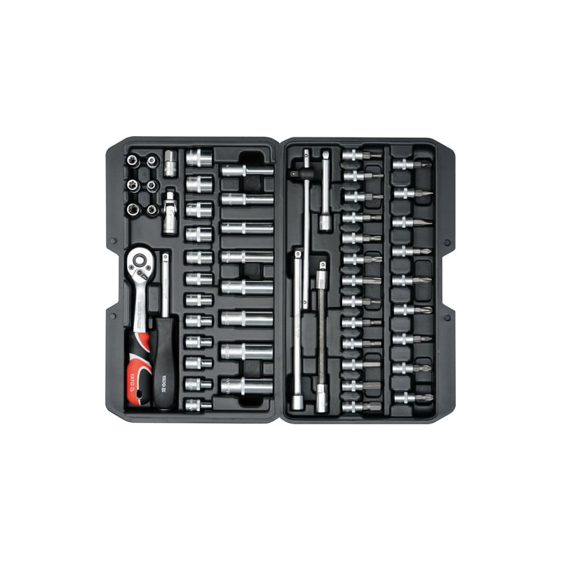 Set cricchetto chiavi a tubo yato 56-pezzi 1/4 Â 14501 [yt-14501]