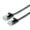 Cavo di rete roline/value utp cat.6a 0,5m flat nero non schermato