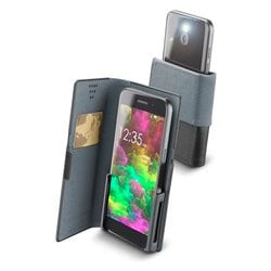 Custodia per telefono cellularline slide e click l universale similpelle