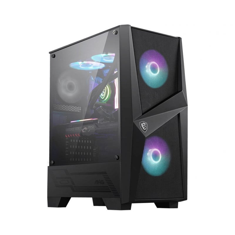 Case msi mag forge 100r argb fan glass window 2xusb [komsioc0forge02]