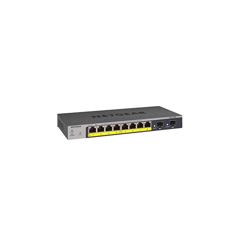 Switch netgear gs110tp ver. 3 poe/ge/ge/sma/08 - 8x poe, poe-budget