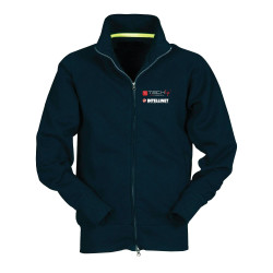 Felpa da uomo techly professional nera taglia l con loghi