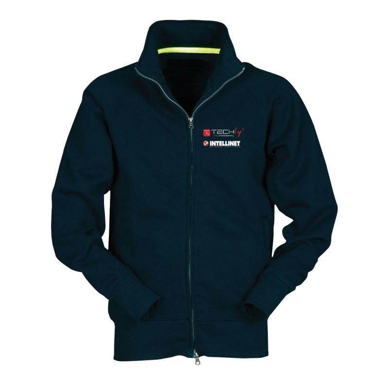 Felpa da uomo techly professional nera taglia m con loghi