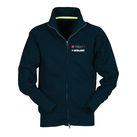 Felpa da uomo techly professional nera taglia m con loghi