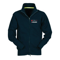 Felpa da uomo techly professional nera taglia xl con loghi