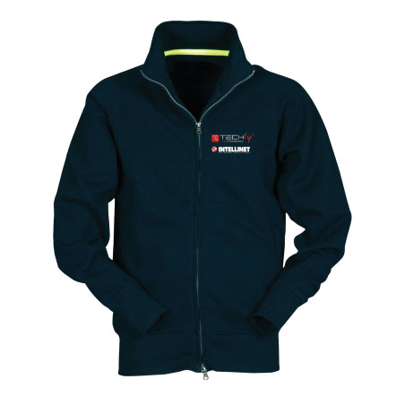 Felpa da uomo techly professional nera taglia xl con loghi